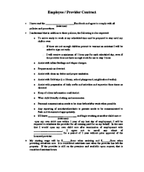 Child Care Employee Contract Printable Childcare Forms Childcare