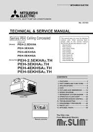 Technical Service Manual Ceiling Mitsubishi Electric