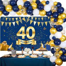 Programs Of The 40th Birthday 40th Birthday Ideas For Women Blue  gambar png