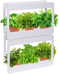 Amazon Com Mindful Design Stackable Led Indoor Garden Kit Grow Herbs Succulents Vegetables Garden Outdoor