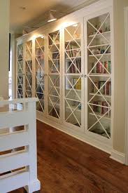 pretty bookcase with glass doors