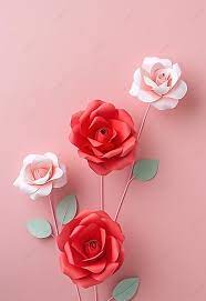 ピンクの壁にピンクのバラが 3 本背景 無料ダウンロードのための壁紙画像 - Pngtree