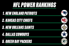 Share all sharing options for: Nfl Power Rankings B R S Consensus Rank For Every Team Entering Week 5 Bleacher Report Latest News Videos And Highlights