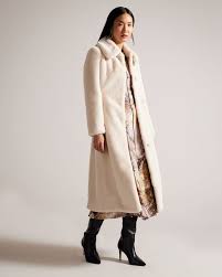 Ted Baker Lilimma Faux Fur Long Coat
