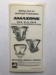 Details About Setting Chart For Centrifugal Broadcasters Amazone Za S Zl S Zw S Ref115
