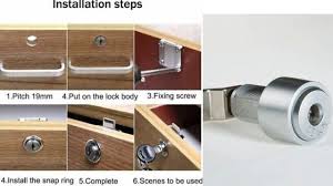 how to install a cam lock on a cabinet