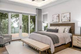 brown and grey master bedroom photos