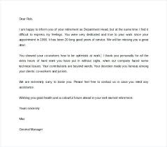 Retirement Letters To Employers Sample Letter Clients Bitwrk Co