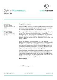 free simple dentist letter template to