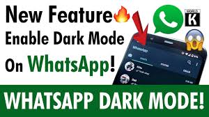 enable dark mode in whatsapp official