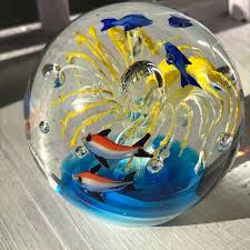 Vintage 2 7 Art Blown Glass Fish