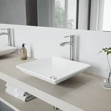 Bathroom Sink In White With Milo Faucet