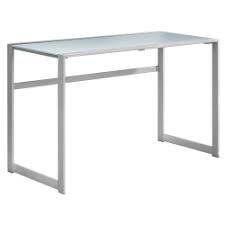 Shop abeyance glass top office desk in white online at bloomingdales.com. Monarch Specialties Computer Desk With Tempered Glass Top Whitesilver Office Depot