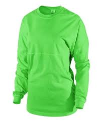 Venley Neon Green Long Sleeve Football Tee Women