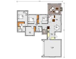 Four Bedroom House Plans Drawing For