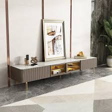 Rectangular Stone Top Tv Stand Console