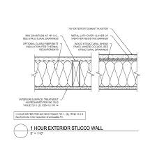 1 Hour Exterior Stucco Wall Woodworks