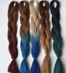 Give your hair a splash of blue. Fashion Ombre Braiding Hair Two Toned Kanekalon Jumbo Braids Synthetic Hair Extension Green Brown Blue Different Colours Hair Softener Hair Liquidhair Gripper Aliexpress