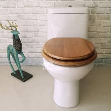 Bathroom Natural Bamboo Toilet Seat