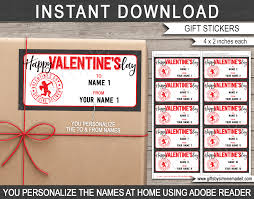 valentine gift labels template