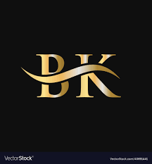 letter bk logo sign design template b k