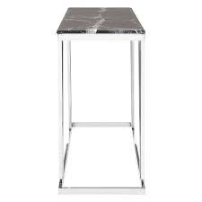 Ackley Chrome Metal Console Table With