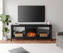 Fireplace Tv Stand For 75 Inch Black