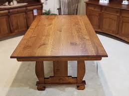 white oak trestle table