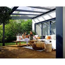 Canopia By Palram Stockholm 11 X 19 Patio Cover Gray Clear