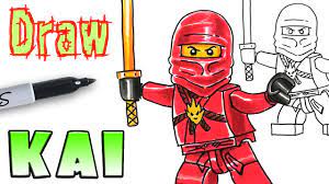 How to Draw Ninjago Kai - LEGO - Coloring Pages - YouTube