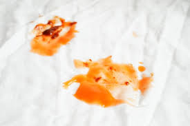 dirty tomato sauce stain or ketchup on