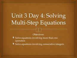 solving multi step equations powerpoint