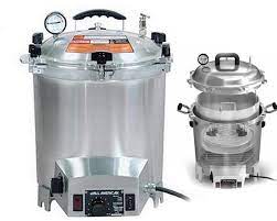An autoclave operates at a higher pressure than a pressure cooker (about 15 p.s.i. All American Large Electrical Heat Top Autoclave Autoclave Sterilizers Medical Supplies Worldwide Tattoo Supply