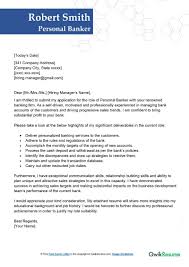 personal banker cover letter exles