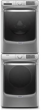 Can any washer and dryer be. Maytag Mawadrgc86303 Stacked Washer Dryer Set With Front Load Washer And Gas Dryer In Metallic Slate
