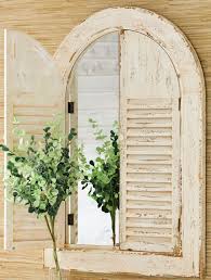 Arched Shutter Wall Mirror Antique