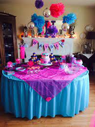 See more party ideas at catchmyparty.com. Girls 10th Birthday Party 10th Birthday Parties Girls 10th Birthday Birthday Party Decorations