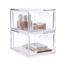 stackable clear plastic organizer