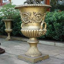 cast iron garden urn planter with