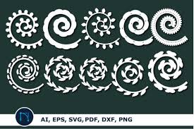 rolled paper flower templates svg cut