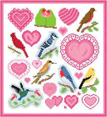 Also use our online tools and caption/border maker to chart your own text and words. Love Bird Images Cross Stitch Pattern By Susan Saltzgiver Crosstitch Com
