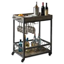 67 x 36 x 18 *individual bottles and stemware sections *folds for compact storage *product type: Modern Farmhouse Bar Cart Bed Bath Beyond