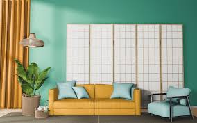 Decor On Mint Wall Background 3d Rendering