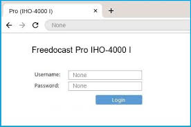 freedocast pro iho 4000 i router login