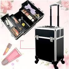 rolling makeup train case cosmetic