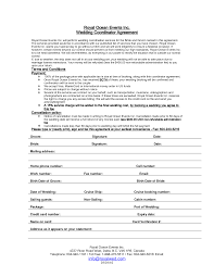 Wedding Planner Contract Sample Templates Event Planning
