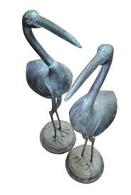 bronze cranes garden statues 5 for