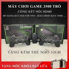 Máy chơi game điện tử 4 nút HDMI kết nối không dây, kết nối tivi, máy tính,  phân giải 4K với 3500 game. BẢO HÀNH 12 THÁNG, TẶNG THẺ NHỚ 32GB