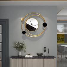 Elegant 51x47cm Wall Clock In Gold
