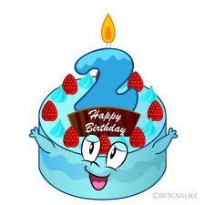 free 2nd birthday cake cartoon image